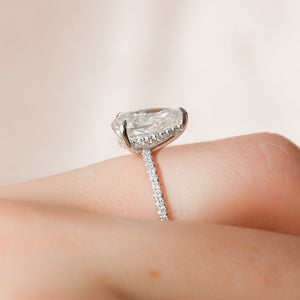 The Pave Kamellie Set With A 1.5 Carat Pear Lab Diamond