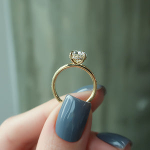 The Pave Kamellie Set With A 3 Carat Pear Lab Diamond