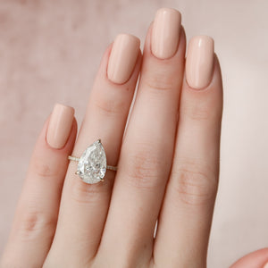The Pave Kamellie Set With A 3 Carat Pear Lab Diamond