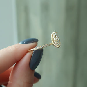 The Pave Kamellie Set With A 3 Carat Pear Lab Diamond