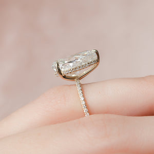 The Pave Kamellie Set With A 3 Carat Pear Lab Diamond