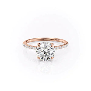 The Pave Kamellie Set With A 1.5 Carat Round Lab Diamond