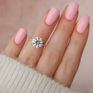 The Pave Kamellie Set With A 1 Carat Round Lab Diamond