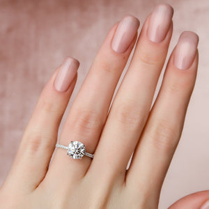 The Pave Kamellie Set With A 2 Carat Round Lab Diamond