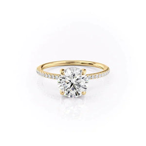 The Pave Kamellie Set With A 2 Carat Round Lab Diamond