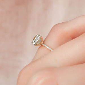 The Pave Kamellie Set With A 1 Carat Round Lab Diamond