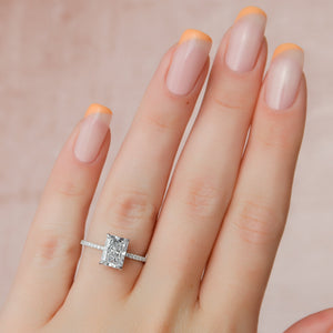 The Pave Kamellie Set With A 2 Carat Radiant Lab Diamond