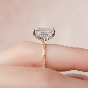 The Pave Kamellie Set With A 1 Carat Radiant Lab Diamond