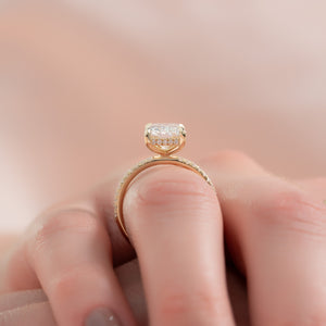 The Pave Kamellie Set With A 1 Carat Radiant Lab Diamond