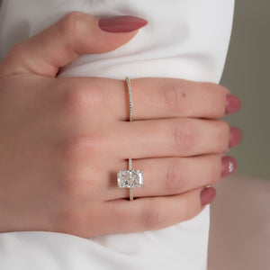 The Pave Kamellie Set With A 1 Carat Radiant Lab Diamond
