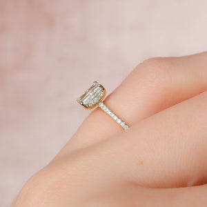 The Pave Kamellie Set With A 1 Carat Radiant Lab Diamond