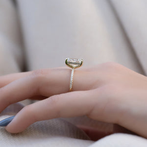 The Pave Kamellie Set With A 1 Carat Radiant Lab Diamond