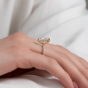 The Pave Kamellie Set With A 1 Carat Radiant Lab Diamond