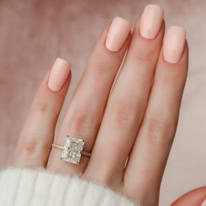 The Pave Kamellie Set With A 1 Carat Radiant Lab Diamond