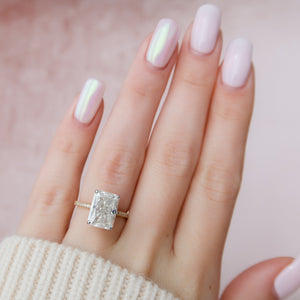 The Pave Kamellie Set With A 1 Carat Radiant Lab Diamond
