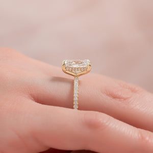 The Pave Kamellie Set With A 1 Carat Radiant Lab Diamond