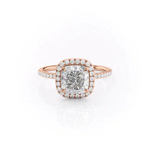 The Michelle Set With A 2.5 Carat Cushion Lab Diamond