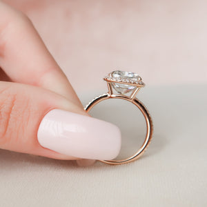 The Michelle Set With A 2.5 Carat Cushion Lab Diamond