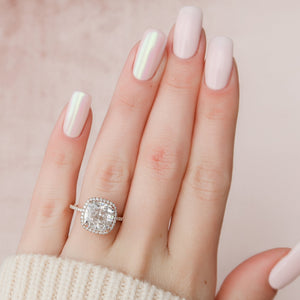 The Michelle Set With A 2.5 Carat Cushion Lab Diamond