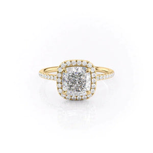 The Michelle Set With A 1 Carat Cushion Moissanite