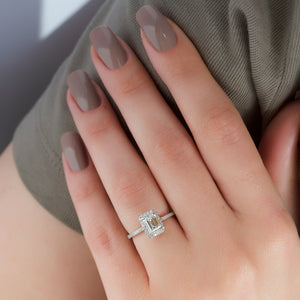 The Michelle Set With A 3 Carat Emerald Lab Diamond