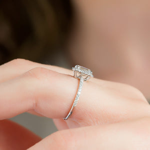 The Michelle Set With A 3 Carat Emerald Lab Diamond