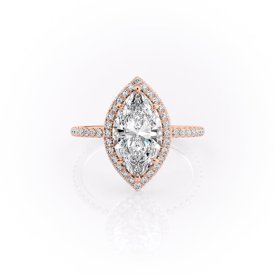 The Michelle Set With A 2.5 Carat Marquise Moissanite