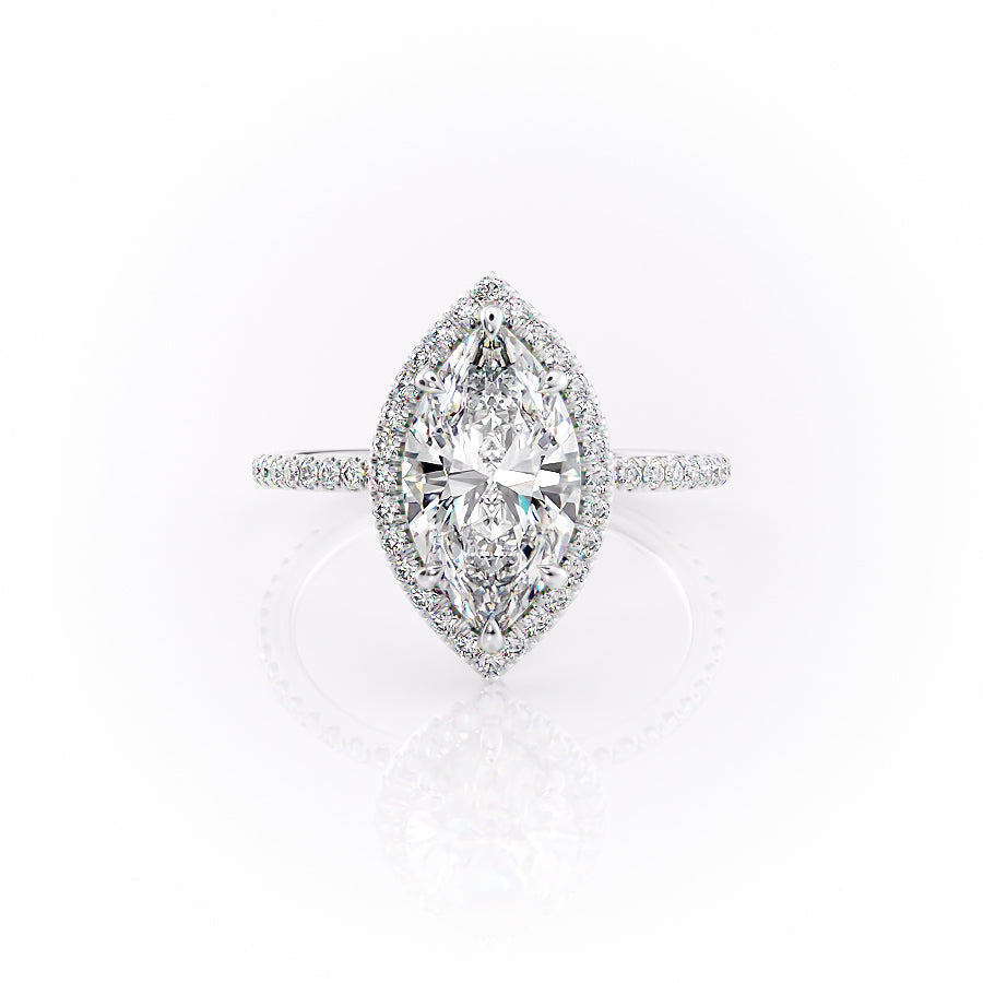 The Michelle Set With A 2 Carat Marquise Lab Diamond