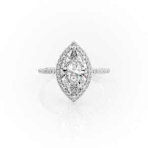 The Michelle Set With A 3.5 Carat Marquise Moissanite