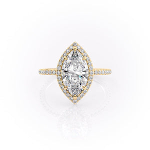 The Michelle Set With A 5 Carat Marquise Moissanite