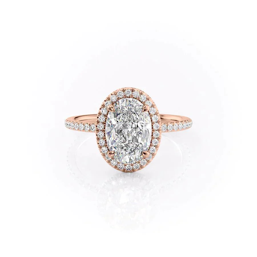 The Michelle Set With A 1 Carat Oval Moissanite