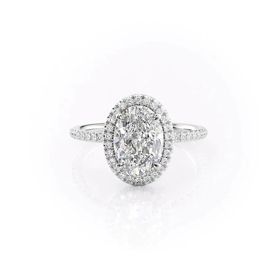 The Michelle Set With A 3 Carat Oval Moissanite