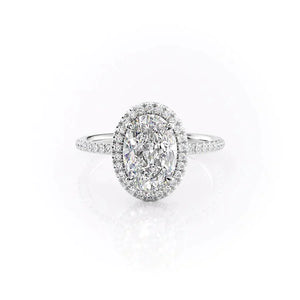 The Michelle Set With A 3.5 Carat Oval Moissanite