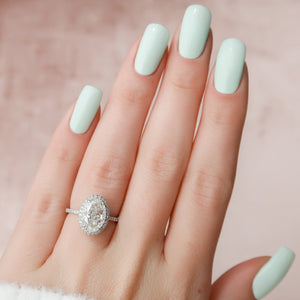 The Michelle Set With A 1 Carat Oval Lab Diamond
