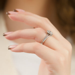 The Michelle Set With A 1 Carat Oval Lab Diamond
