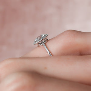 The Michelle Set With A 1 Carat Oval Lab Diamond