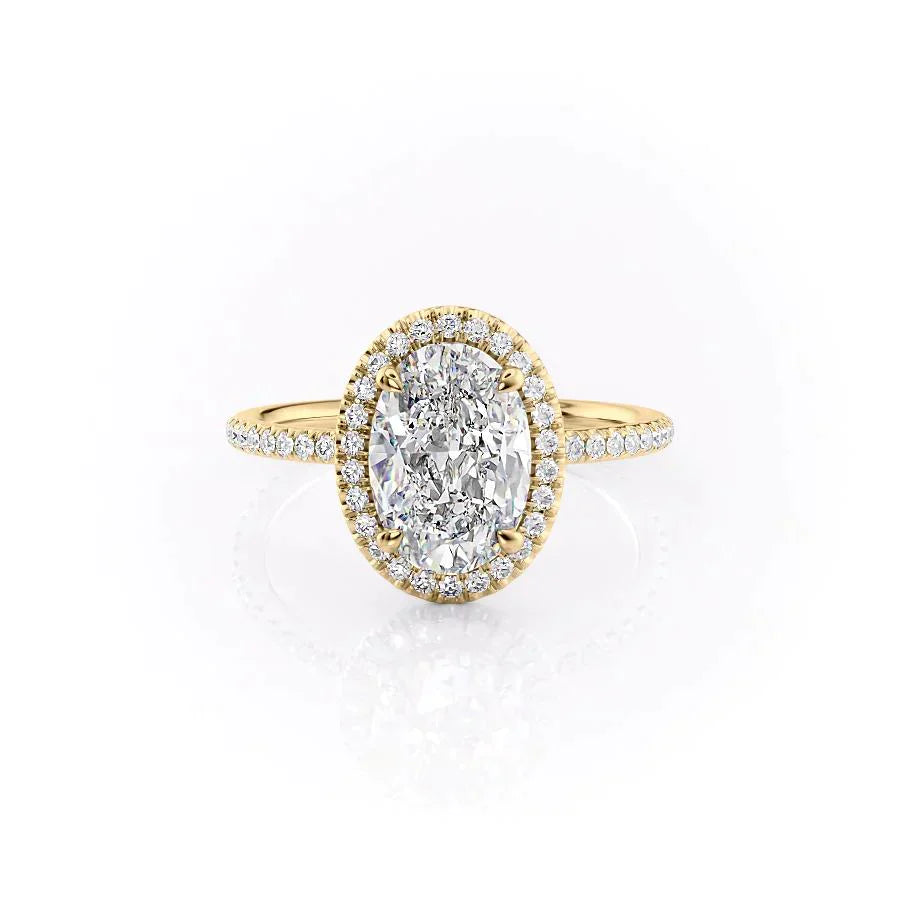 The Michelle Set With A 3 Carat Oval Moissanite