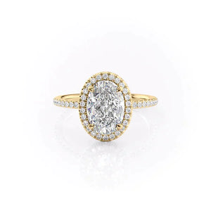 The Michelle Set With A 2 Carat Oval Moissanite