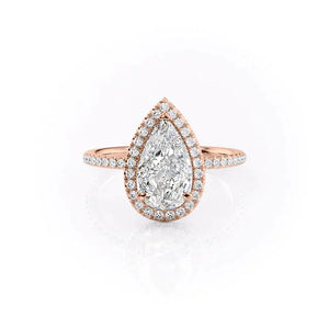 The Michelle Set With A 3 Carat Pear Moissanite