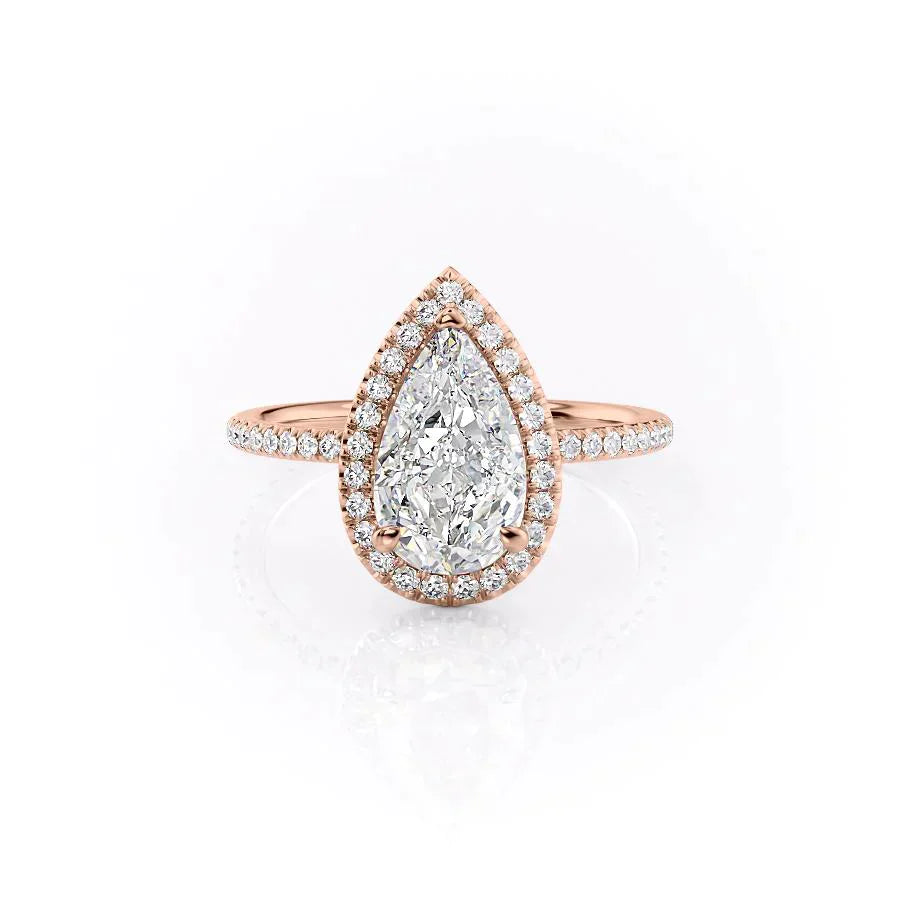 The Michelle Set With A 1 Carat Pear Moissanite