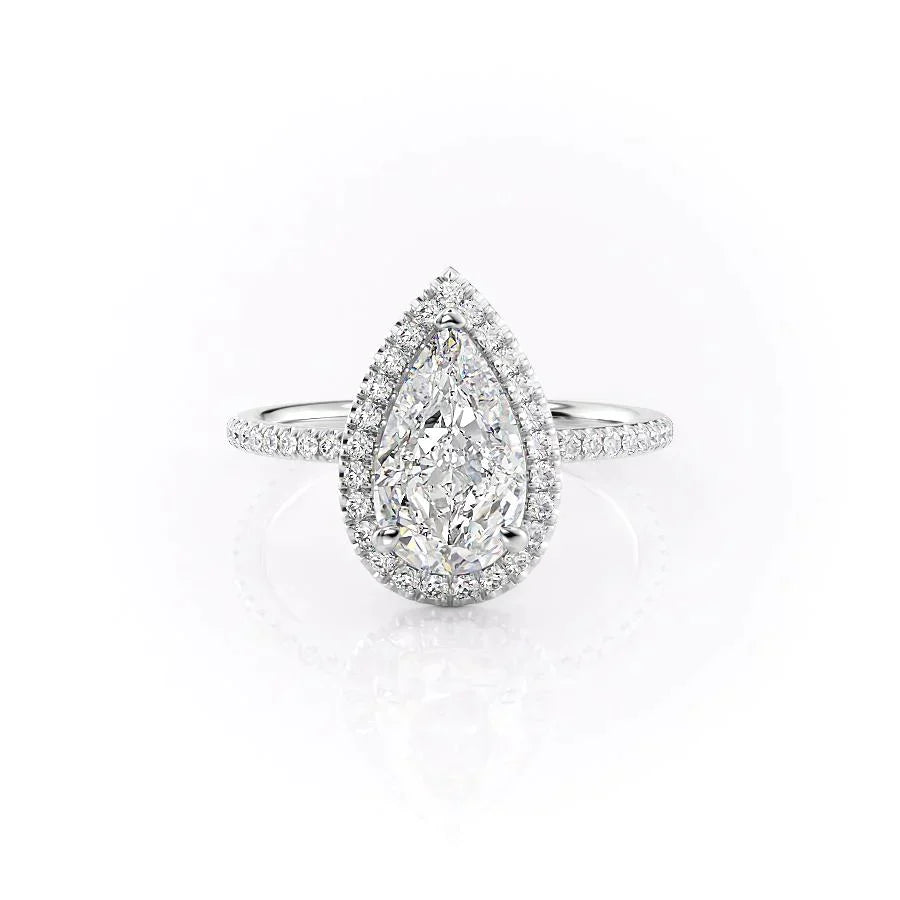 The Michelle Set With A 5 Carat Pear Moissanite