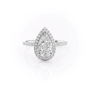 The Michelle Set With A 3 Carat Pear Lab Diamond