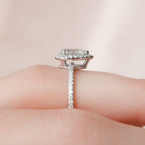 The Michelle Set With A 3 Carat Pear Lab Diamond