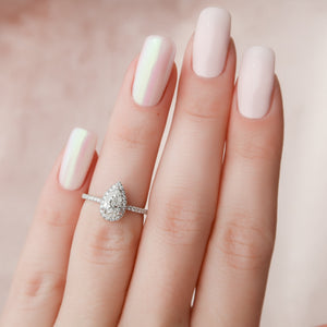 The Michelle Set With A 3 Carat Pear Lab Diamond