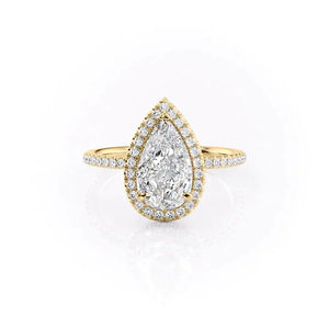 The Michelle Set With A 1.5 Carat Pear Lab Diamond