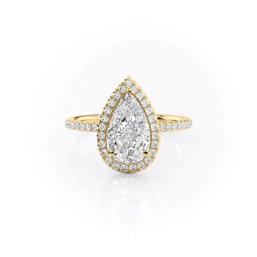 The Michelle Set With A 2 Carat Pear Lab Diamond
