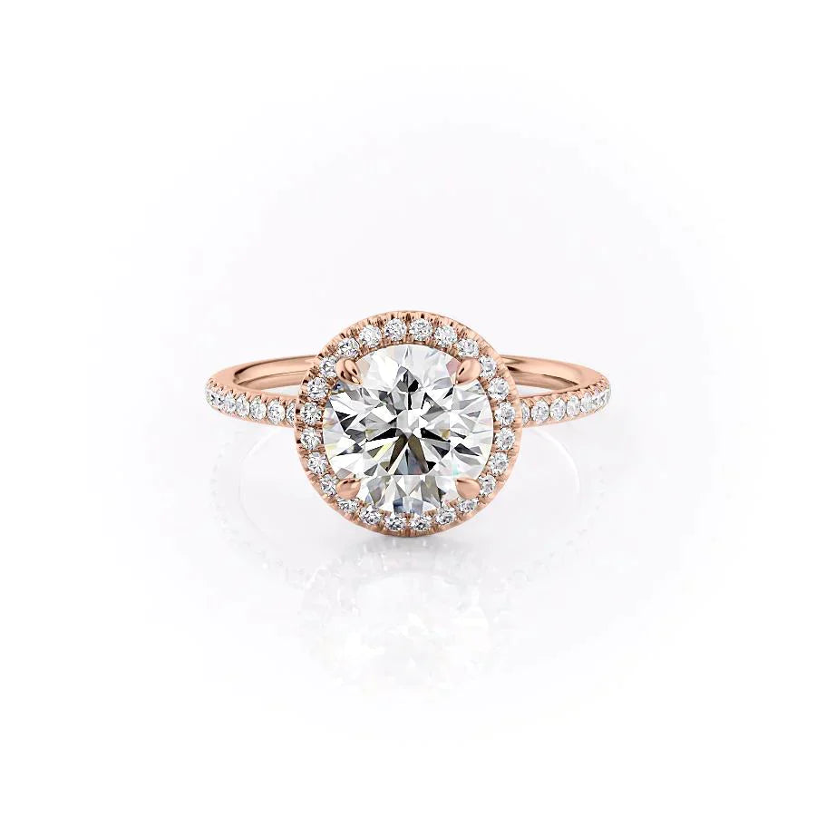 The Michelle Set With A 2.5 Carat Round Moissanite