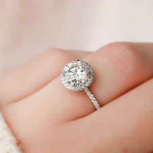 The Michelle Set With A 3 Carat Round Lab Diamond