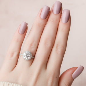 The Michelle Set With A 3 Carat Round Lab Diamond