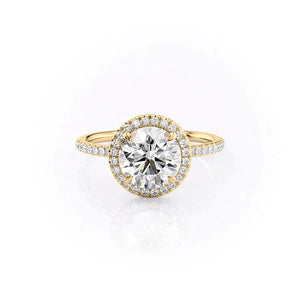 The Michelle Set With A 3.5 Carat Round Moissanite